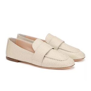 New AGL Women's Mara Spring Perforated Loafers in Gesso Size US 12